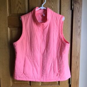 Womens pink/coral ExerTek quilted vest XL
